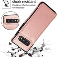 thumbnail image 5 of Design for Samsung Galaxy S10E Case with Tempered Glass Screen Protector Credit Card Holder Slot, PU Leather Wallet Phone Cases Stand Kickstand Protective Cover for S 10E 10SE Women Rose Gold, 5 of 11