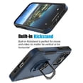 thumbnail image 2 of iPhone 15 Pro Case, 2 in 1 Phone Case for iPhone 15 Pro 6.1", Takfox Rubber & Rugged Shockproof Protection Heavy Duty with Ring Stand Kickstand Cover,Dark Bule & Black, 2 of 12