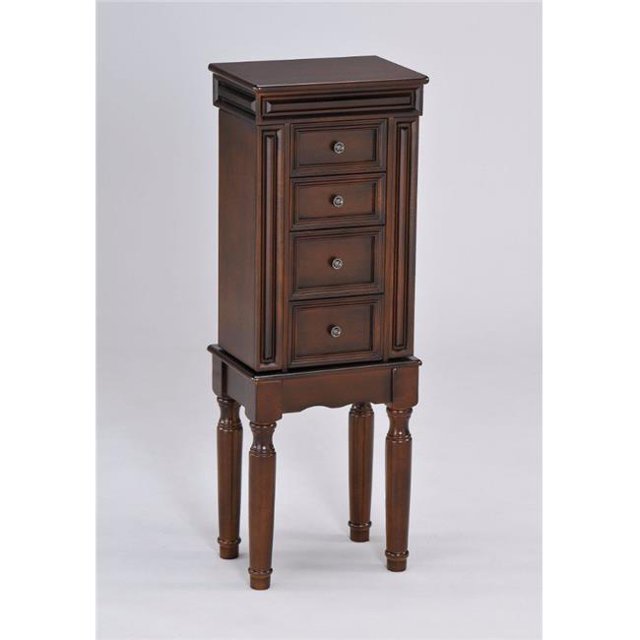 Benzara BM158815 Armoire à Bijoux Chic&44; Noyer