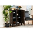 thumbnail image 6 of Baxton Studio Two-Tone Walnut Brown and Grey Finished Wood 1-Door Shoe Cabinet, 6 of 13