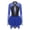 Blue, variant on iiniim Women's Figure Ice Skating Layered Keyhole Gymnastic Leotard Roller Skating Dancewear Black L
