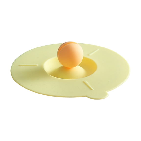 Silicone Cup Covers, Creative Mug Cover, Anti-Dust, Airtight Seal, Food Grade Silicone Hot Cup Lids Silicone Cup Lids Leakproof Covers Assorted Colors for Home Kitchen Use, 1Pack(Yellow,3.9x3.9x0.4")