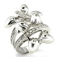 thumbnail image 1 of Rhodium Brass Ring with AAA Grade CZ, Clear - Size 9, 1 of 1