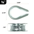 thumbnail image 2 of Golberg Wire Rope Thimbles - Zinc Plated - Multiple Sizes Available, 2 of 4