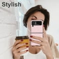thumbnail image 6 of Nalacover Case for Samsung Galaxy Z Flip 3, Slim Women Premium Luxury Elegent Protective Slim PU Leather Shockproof Anti-Scratch Back Phone Cover For Samsung Z Flip 3, Pink, 6 of 9