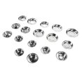 thumbnail image 4 of Juego de vajilla de acero inoxidable seguro juego de vajilla para acampar con bordes enrollados de 17 piezas resistente a la corrosión con bolsa de almacenamiento para ANGGREK Otros, 4 of 8
