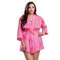 thumbnail image 1 of Plus Size Full Figure Classic Satin Robe, 1 of 2