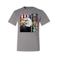 thumbnail image 2 of Wild Bobby, American Flag Godbless our Defenders Branches of Military, Men Graphic Tees, Heather Grey, 4XL, 2 of 3