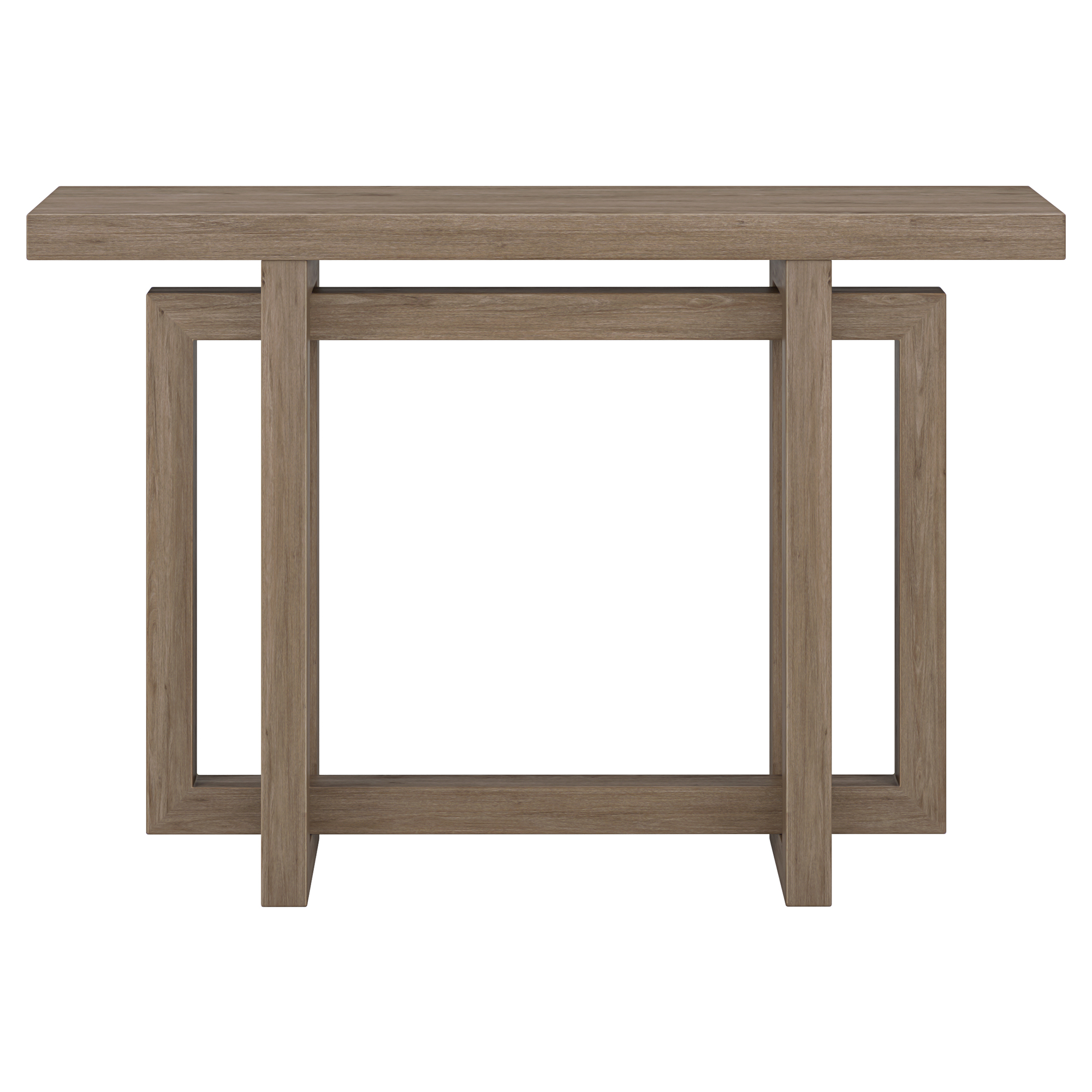 Evelyn&Zoe Modern/Contemporary 44" Wide Antiqued Gray Oak Console Table