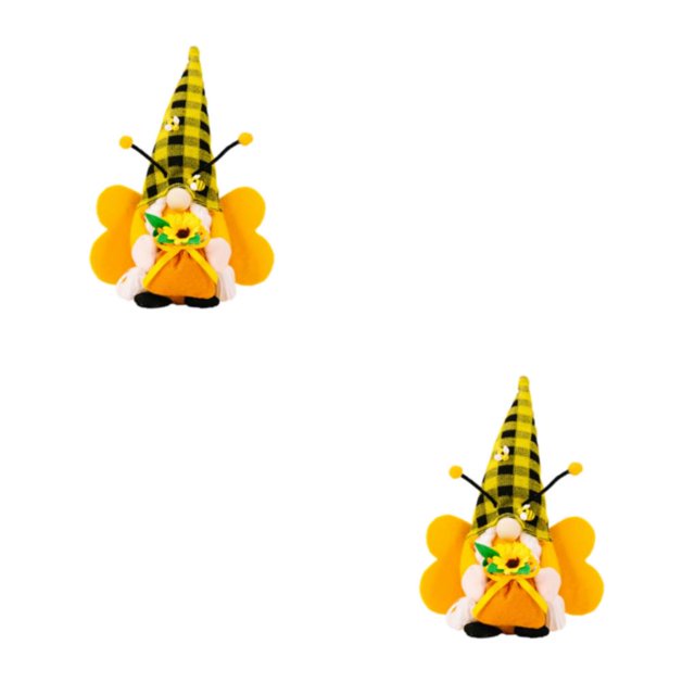 Monstrate Decoración de muñeca sin rostro, regalo hipoalergénico y no tóxico para festivales, gnomo de abeja de peso Extra, hogar, artesanía Chica 2Conjunto