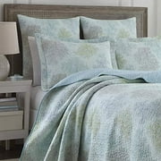 Laura Ashley Saltwater Reversible Quilt Set, King Saltwater Blue 206341