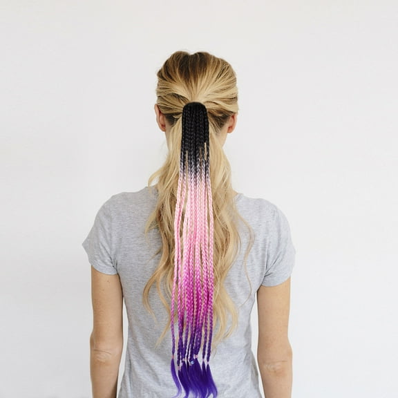 WRITWAA Multi-Color Ponytail Hair Extension with Hair Tie, Colored Hairpiece for Stylish Decoration