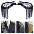 thumbnail image 4 of 2Pcs Epaulets Tassel Chain Alloy Shoulder Pad Jewelry Shoulder Epaulette Black, 4 of 9