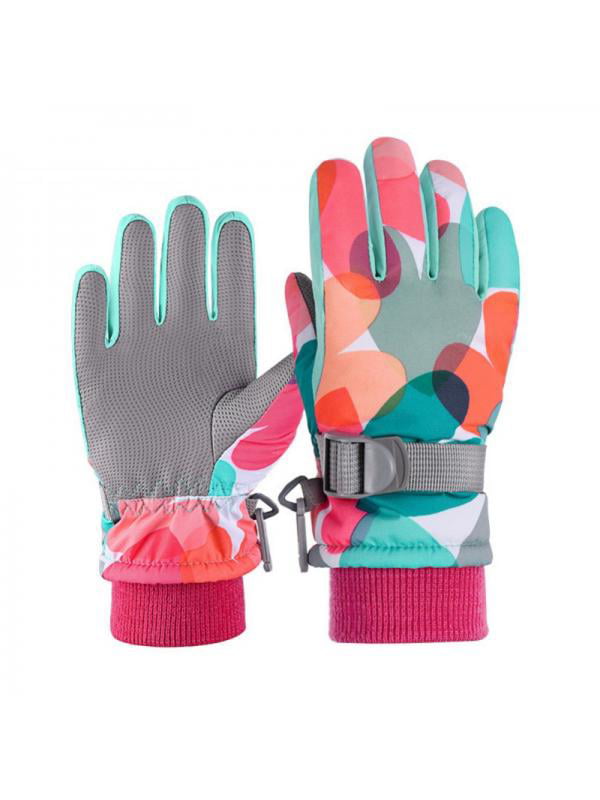 Kids Ski Gloves Winter Warm Waterproof Windproof Winter Children Outdoor Mittens 