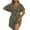 Army Green, variant on IROINNID Plus Size Dresses For Women Date Night Fashion Summer V Neck Short Sleeve Loose Stripe Print Dress Cheap