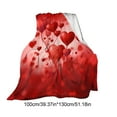 thumbnail image 3 of Hometravel Valentine's Day Heart Pattern Blanket, Soft Flannel Thermal Throw, Romantic Holiday Themed Bedspread for Couples, Gift, Home Decor, 3 of 7