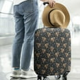 thumbnail image 2 of Black Highland Cow Flower Pattern Luggage Cover Fashion Suitcase Cover Baggage Covers Fit 25-28 Inch Luggage (Go Travel), 2 of 5