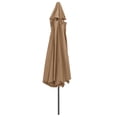 thumbnail image 4 of vidaXL Garden Parasol Taupe 100% polyester fabric, metal pole Large, 4 of 7