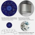 thumbnail image 5 of Designart 'Zodiac Signs and Zodiac With Constellations' Modern Circle Metal Wall Art 36x36 - Disc of 36, 5 of 5