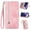 Pink, variant on Dteck Zipper Wallet Case for Motorola Moto G 5G (2025),Magnetic Leather 7 Card Slots Zipper Wallet Case Shockproof Rubber Kickstand Cover with Wrist Strap,Blue