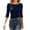 *Navy, variant on VBVC Women's Boat Neck 3/4 Sleeve Slim Fit T Shirt , Ladies' Stretchy Solid Color Fitted Basic Top , Casual Layering Undershirt Tee For Women,Black,S-2XL