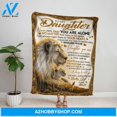 thumbnail image 2 of Personalized Blanket, Lion Family Dad Letter To My Daughter Never Feel That You, 2 of 3
