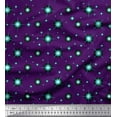 thumbnail image 1 of Soimoi Purple polyester Crepe Fabric Shining Dots Print Fabric by Yard 52 Inch Wide, 1 of 3