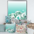 thumbnail image 3 of Designart 'Auquamarine Landscape Turquoise Splashes' Traditional Framed Art Print, 3 of 4