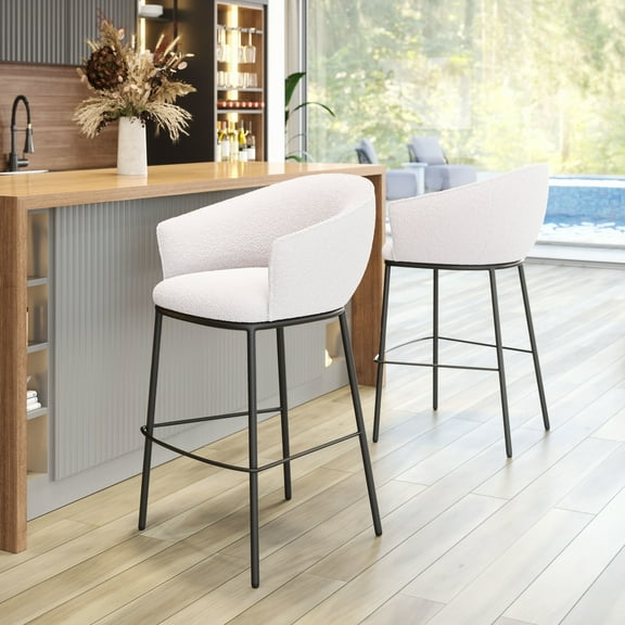 Essen Barstool Ivory Barstool, Modern Style, Armrest support, Plywood, Indoor Bar