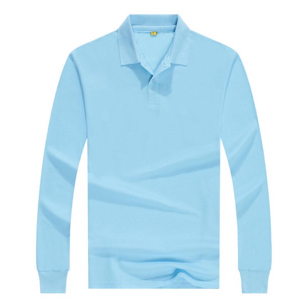 Camiseta de manga larga con solapa tipo polo, ropa de clase, mono de grupo, camisa cultural, camisa publicitaria en blanco