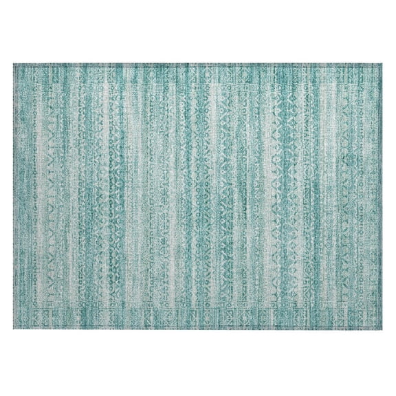 Dalyn Rugs Machine Washable Indoor/Outdoor Chantille ACN2101 Aqua 1'8" x 2'6" Rug
