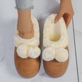 thumbnail image 3 of Cloud Slippers for Women 2025 Winter Warm Fuzzy Platform House Shoes Pompom Fleece Lined Plush Bedroom Slides Fashion Casual Cozy Indoor and Outdoor Slip on, 3 of 6
