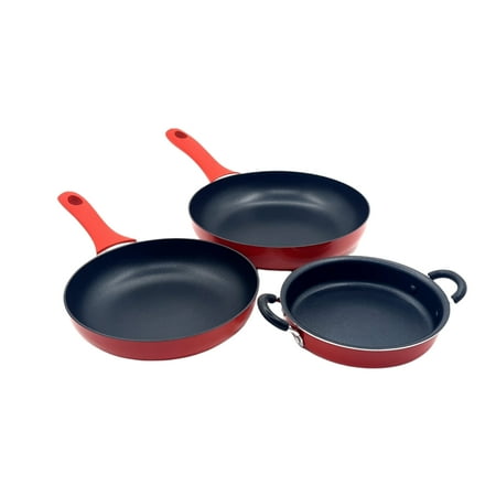 Paila 17Cm Con 2 Sartenes 20Cm 24Cm Antiadherente