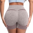 thumbnail image 5 of felwors Tummy Control Biker Shorts Lifting Seamless Yoga Athletic with Pockets Running Khaki for Size XXL, 5 of 7