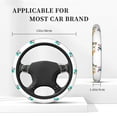 thumbnail image 3 of Honeii Pet Care Grooming Print Stretch Elastic Steering Wheel Cover - Universal 15", Fits Sedans, SUVs, Vans, & Trucks Effortlessly, 3 of 6