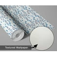 thumbnail image 6 of S4Sassy Mini Floral Vine Wallpaper - Blue Wall Covering, 25" x 240" Self-Adhesive Textured Vinyl Wallpaper, Decorative Wall Wrap, Easy DIY Decor For Bedroom, Living Room, Living Spaces, 6 of 8