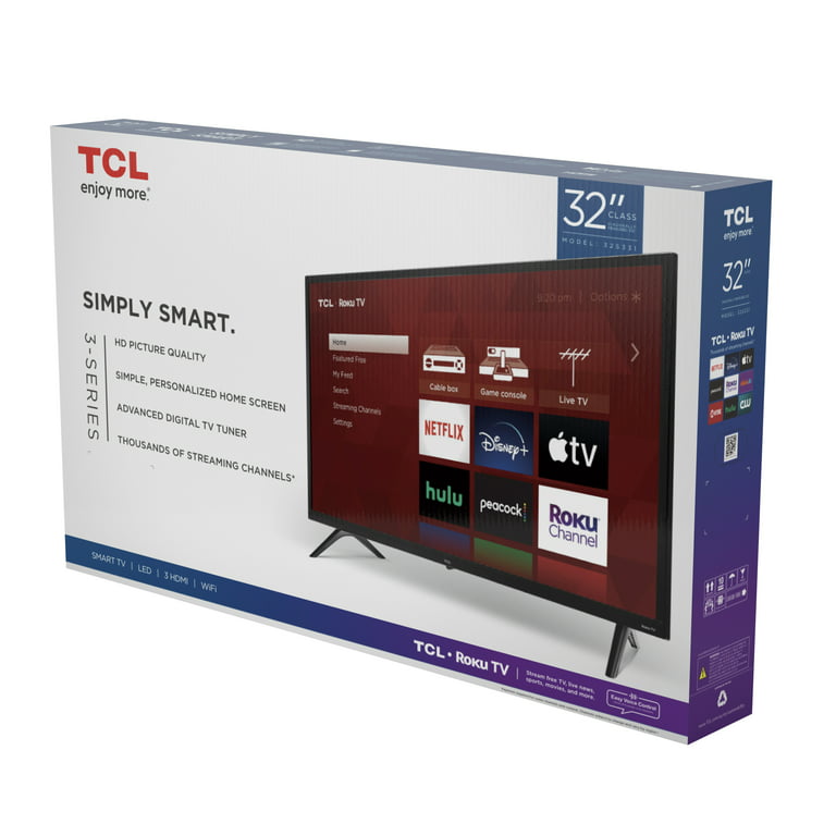  TCL 32S355 - Televisor inteligente LED Roku de 32 pulgadas  clase 3 serie HD 720p (renovado) : Electrónica