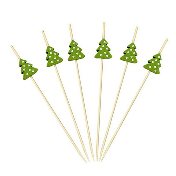 200Pcs Christmas Cocktail Picks Sticks Toothpicks Decorative Skewers XmasParty for Food Garnish Skewer A