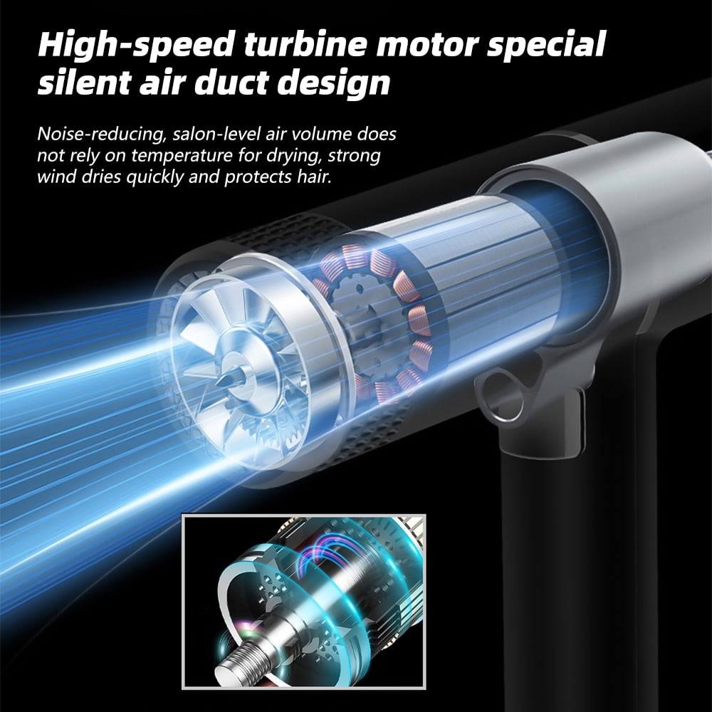 Hair Dryer, 2500W Professional Blow Dryer, Negative Ion Technolog, 3 Heating/2 Speed/Cold Settings, Contain 2 Nozzles and 1 Diffuser, for Home Salon Travel Woman Kids