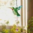 thumbnail image 6 of Tunhigl Hummingbird Suncatcher Rainbow Crystal Prism Window Hanging Ornament for Home Garden Party Decor, 6 of 7
