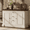 White and Brown, variant on 48 Inches Buffet Cabinet with Storage, 34" Tall Farmhouse Sideboard Buffet with 3 Drawers and 2 Doors, Rustic Wood Coffee Bar Cabinet with Adjustable Shelves,Credenza for Kitchen,Living Room, White