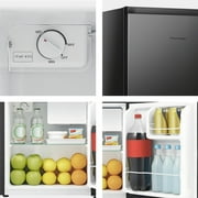Hisense 1.6 Cu ft Single Door Mini Fridge, Black, Energy Star, WMS017M6XBE New