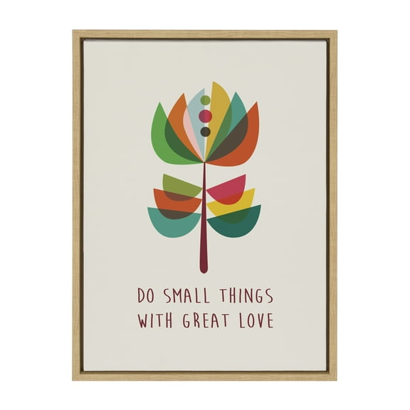 Kate and Laurel Flowers Framed Canvas Art Print, 18" x 24"