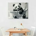 thumbnail image 3 of Nawypu Cute Baby Panda Bear in The Bathtub Humor Funny Animal Poster On Toilet Kids Bathroom Poster Canvas 90s Wall Art Room Aesthetic Posters, 3 of 5