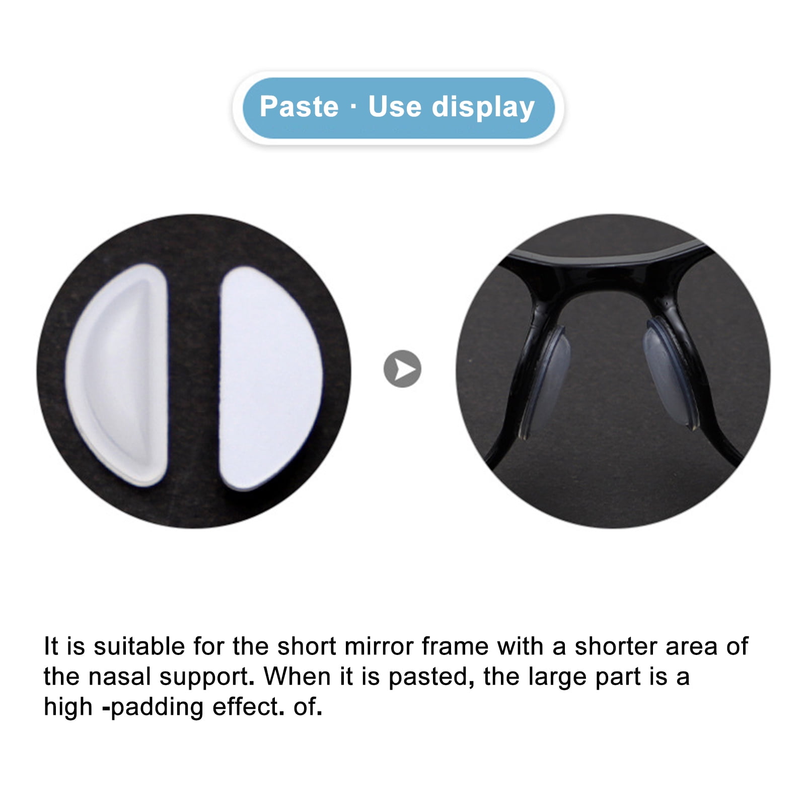 Visland 10 Paires de Plaquettes de Nez Antidérapantes avec Dos