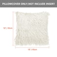 thumbnail image 4 of PiccoCasa Shaggy Faux Fur Throw Pillow Cover, 18"x18" Cushion Cover Cases for Sofa Couch Pearl White, 4 of 8