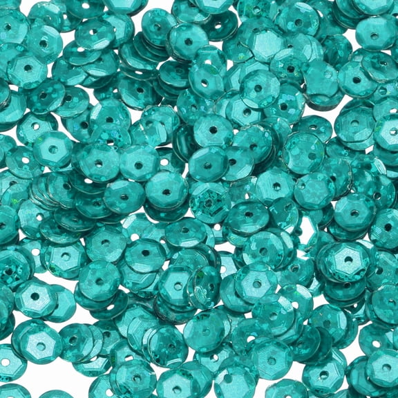 Uxcell Loose Sequins 4200Pcs Silver Backed Cup Embroidery Sequins for Jewelry Making Crafts Sewing, Laser Lake Blue