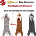 thumbnail image 4 of SPOT Skinneeez Tons-O-Squeakers Rabbit Dog Toy, Fun No Stuffing Dog Toys with 19 Squeakers, for Moderate Chewers, Medium to Large Puppies & Dogs, 20in, 4 of 9