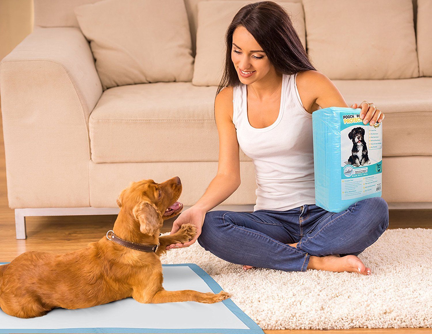 Pooch Pad Protection Training Dog Pads. Thick & Soft, XTRA Absorbent Puppy Pads.