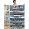 thumbnail image 1 of LHSHID Husband Blanket Husband Birthday Gifts Blanket Husband Gifts from Wife Flannel Blanket Bed Blankets and Throws 30"x40", 1 of 7